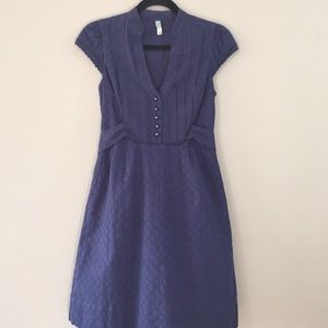 Maeve Navy Blue Cotton Dress- Size 0-
